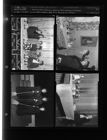 Women's Farm Bureau Meeting; Girls looking at children's arts and crafts; Girls dressed up as witches (4 Negatives), April 1-3, 1954 [Sleeve 7, Folder d, Box 3]